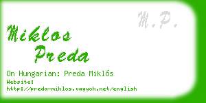 miklos preda business card